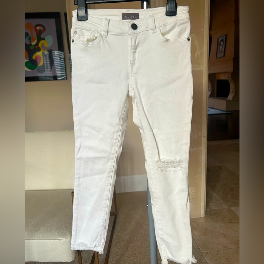 DL1961 White Skinny Jeans Girls - Size 10
